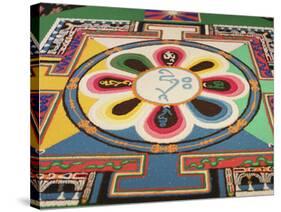 Buddhist Sand Mandala, Paris, France, Europe-null-Stretched Canvas