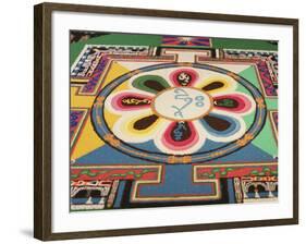 Buddhist Sand Mandala, Paris, France, Europe-null-Framed Photographic Print