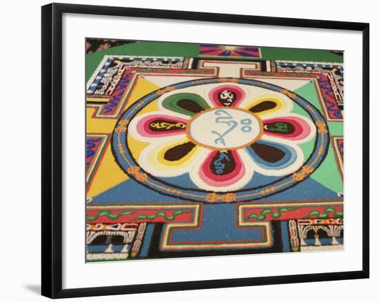 Buddhist Sand Mandala, Paris, France, Europe-null-Framed Photographic Print