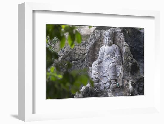 Buddhist statue in Xizhu Temple, Yizhou, Guangxi Province, China-Keren Su-Framed Photographic Print