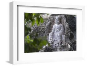 Buddhist statue in Xizhu Temple, Yizhou, Guangxi Province, China-Keren Su-Framed Photographic Print