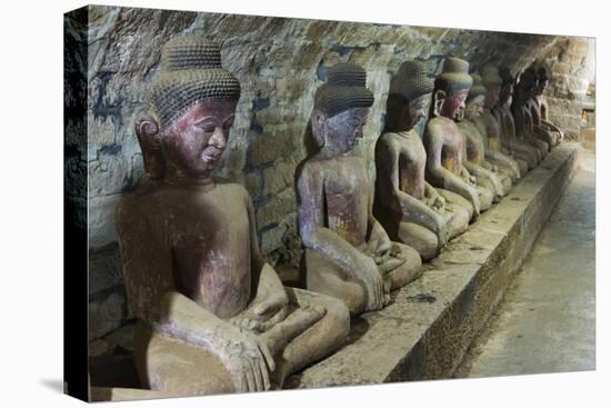 Buddhist Statues in Shitthaung Temple, Mrauk-U, Rakhine State, Myanmar-Keren Su-Stretched Canvas