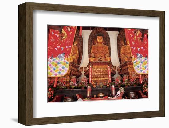 Buddhist Statues Jade Buddha Temple Jufo Si Shanghai, China Most Famous Buddhist Temple in Shanghai-William Perry-Framed Photographic Print