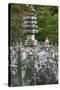 Buddhist statuettes memorialize the souls of the dead, Japan, Kyoto.-Dennis Flaherty-Stretched Canvas