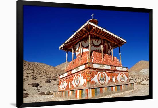Buddhist stupa (chorten) near Tsarang village, Mustang, Nepal, Himalayas, Asia-null-Framed Photographic Print