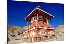 Buddhist stupa (chorten) near Tsarang village, Mustang, Nepal, Himalayas, Asia-null-Stretched Canvas