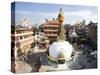 Buddhist Stupa in the Old Part of Kathmandu Near Durbar Square, Kathmandu, Nepal, Asia-Lee Frost-Stretched Canvas