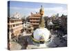 Buddhist Stupa in the Old Part of Kathmandu Near Durbar Square, Kathmandu, Nepal, Asia-Lee Frost-Stretched Canvas