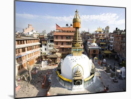 Buddhist Stupa in the Old Part of Kathmandu Near Durbar Square, Kathmandu, Nepal, Asia-Lee Frost-Mounted Photographic Print