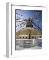 Buddhist Stupa Known as Boudha at Bodhanath, Kathmandu, Nepal. Taken at Lhosar-Don Smith-Framed Photographic Print