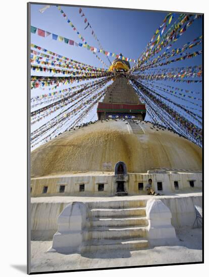 Buddhist Stupa Known as Boudha at Bodhanath, Kathmandu, Nepal. Taken at Lhosar-Don Smith-Mounted Photographic Print