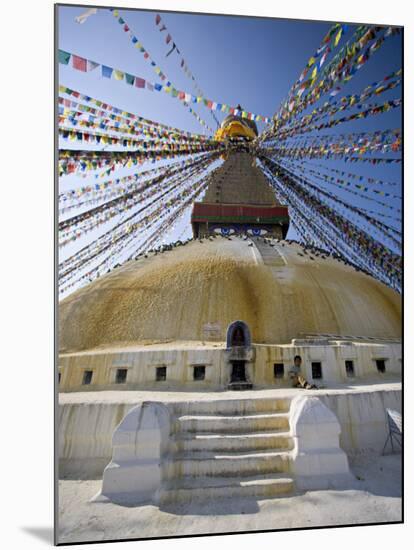 Buddhist Stupa Known as Boudha at Bodhanath, Kathmandu, Nepal. Taken at Lhosar-Don Smith-Mounted Photographic Print