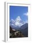 Buddhist Stupa on Trail with Ama Dablam Behind-Peter Barritt-Framed Photographic Print