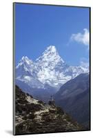 Buddhist Stupa on Trail with Ama Dablam Behind-Peter Barritt-Mounted Photographic Print