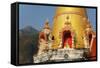 Buddhist Temple and Doi Chiang Dao, Chiang Dao, Chiang Mai Province, Thailand, Southeast Asia, Asia-Jochen Schlenker-Framed Stretched Canvas