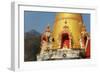 Buddhist Temple and Doi Chiang Dao, Chiang Dao, Chiang Mai Province, Thailand, Southeast Asia, Asia-Jochen Schlenker-Framed Photographic Print