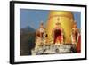 Buddhist Temple and Doi Chiang Dao, Chiang Dao, Chiang Mai Province, Thailand, Southeast Asia, Asia-Jochen Schlenker-Framed Photographic Print