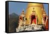 Buddhist Temple and Doi Chiang Dao, Chiang Dao, Chiang Mai Province, Thailand, Southeast Asia, Asia-Jochen Schlenker-Framed Stretched Canvas