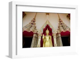 Buddhist Temple and Golden Buddha Statue, Wat Plai Laem, Ko Samui, Thailand-Cindy Miller Hopkins-Framed Photographic Print