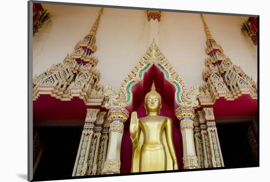 Buddhist Temple and Golden Buddha Statue, Wat Plai Laem, Ko Samui, Thailand-Cindy Miller Hopkins-Mounted Photographic Print