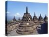 Buddhist Temple, Borobudur, Java, Indonesia-Robert Harding-Stretched Canvas