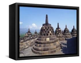 Buddhist Temple, Borobudur, Java, Indonesia-Robert Harding-Framed Stretched Canvas