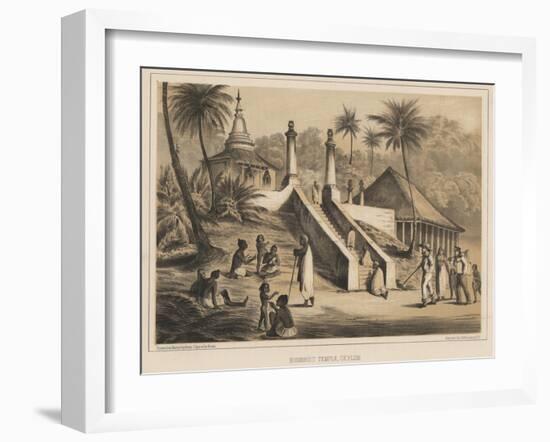 Buddhist Temple, Ceylon, 1855-Wilhelm Joseph Heine-Framed Giclee Print