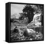 Buddhist Temple Destroyed During Karen Uprising, Buddha's Head Lying Where It Fell During Battle-Jack Birns-Framed Stretched Canvas