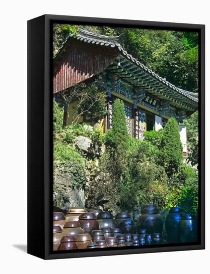 Buddhist Temple in Mountains Above Taegu, South Korea-Dennis Flaherty-Framed Stretched Canvas