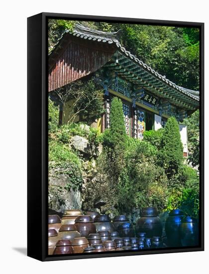 Buddhist Temple in Mountains Above Taegu, South Korea-Dennis Flaherty-Framed Stretched Canvas