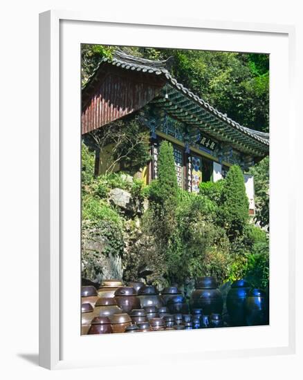 Buddhist Temple in Mountains Above Taegu, South Korea-Dennis Flaherty-Framed Photographic Print