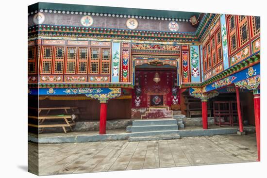 Buddhist temple, Namche Bazaar, Solukhumbu, Nepal.-Lee Klopfer-Stretched Canvas