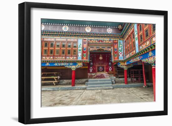 Buddhist temple, Namche Bazaar, Solukhumbu, Nepal.-Lee Klopfer-Framed Photographic Print