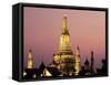 Buddhist Temple of Wat Arun at Twilight, Dating from 19th Century, Bankok Noi, Bangkok, Thailand-Richard Nebesky-Framed Stretched Canvas