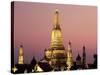 Buddhist Temple of Wat Arun at Twilight, Dating from 19th Century, Bankok Noi, Bangkok, Thailand-Richard Nebesky-Stretched Canvas
