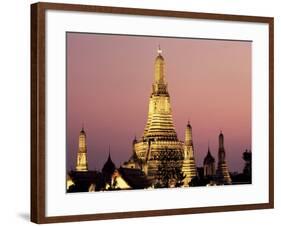 Buddhist Temple of Wat Arun at Twilight, Dating from 19th Century, Bankok Noi, Bangkok, Thailand-Richard Nebesky-Framed Photographic Print