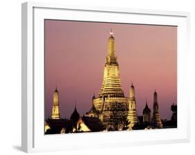 Buddhist Temple of Wat Arun at Twilight, Dating from 19th Century, Bankok Noi, Bangkok, Thailand-Richard Nebesky-Framed Photographic Print