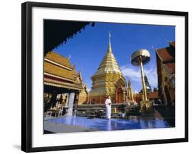 Buddhist Temple of Wat Phra That Doi Suthep, Doi Suthep, Chiang Mai, Northern Thailand, Asia-Gavin Hellier-Framed Photographic Print