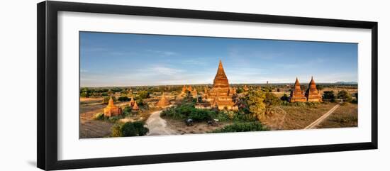 Buddhist Temples at Bagan Kingdom. Myanmar (Burma)-Im Perfect Lazybones-Framed Photographic Print