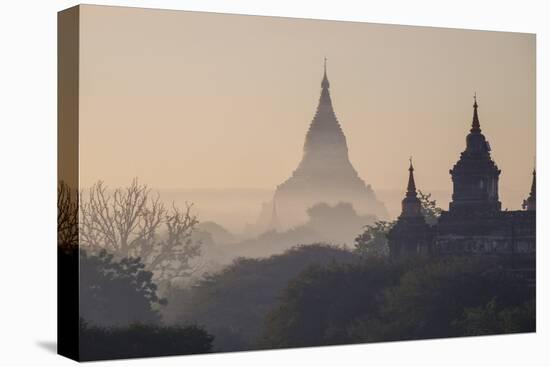 Buddhist Temples, Bagan (Pagan), Myanmar (Burma), Asia-Nathalie Cuvelier-Stretched Canvas
