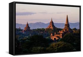 Buddhist Temples, Bagan (Pagan), Myanmar (Burma), Asia-Nathalie Cuvelier-Framed Stretched Canvas