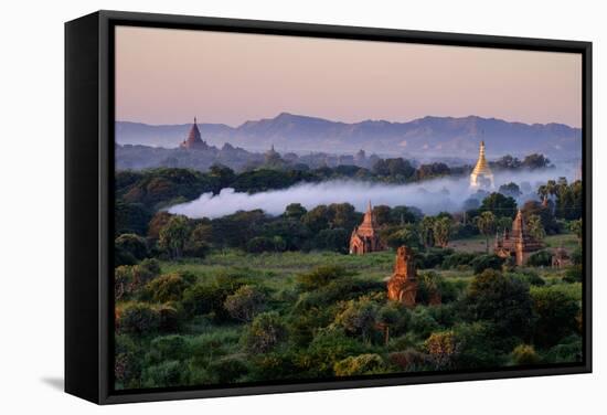 Buddhist Temples, Bagan (Pagan), Myanmar (Burma), Asia-Nathalie Cuvelier-Framed Stretched Canvas