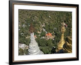 Buddhist Temples of Mount Popa Near Bagan, Myanmar (Burma)-Julio Etchart-Framed Photographic Print
