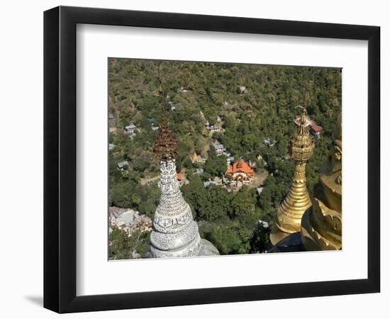 Buddhist Temples of Mount Popa Near Bagan, Myanmar (Burma)-Julio Etchart-Framed Photographic Print