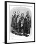 Buddhists in Prayer, Japan, 19th Century-A de Neuville-Framed Giclee Print