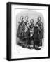 Buddhists in Prayer, Japan, 19th Century-A de Neuville-Framed Giclee Print