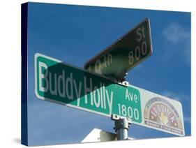 Buddy Holly Avenue, Lubbock, Texas, USA-Ethel Davies-Stretched Canvas
