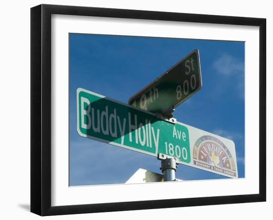 Buddy Holly Avenue, Lubbock, Texas, USA-Ethel Davies-Framed Photographic Print