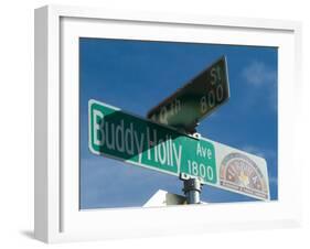 Buddy Holly Avenue, Lubbock, Texas, USA-Ethel Davies-Framed Photographic Print