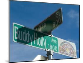 Buddy Holly Avenue, Lubbock, Texas, USA-Ethel Davies-Mounted Photographic Print